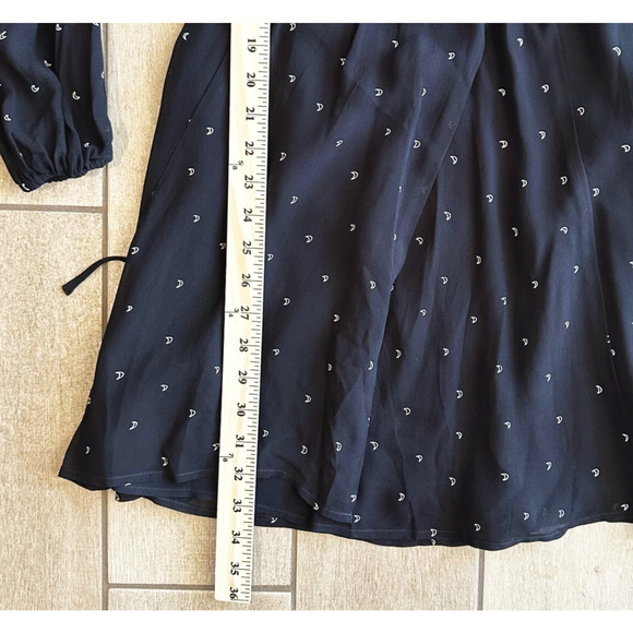 Reformation Laughlin Wrap Mini Dress Small Chiffon Star Print Cocktail Glam - Picture 9 of 10